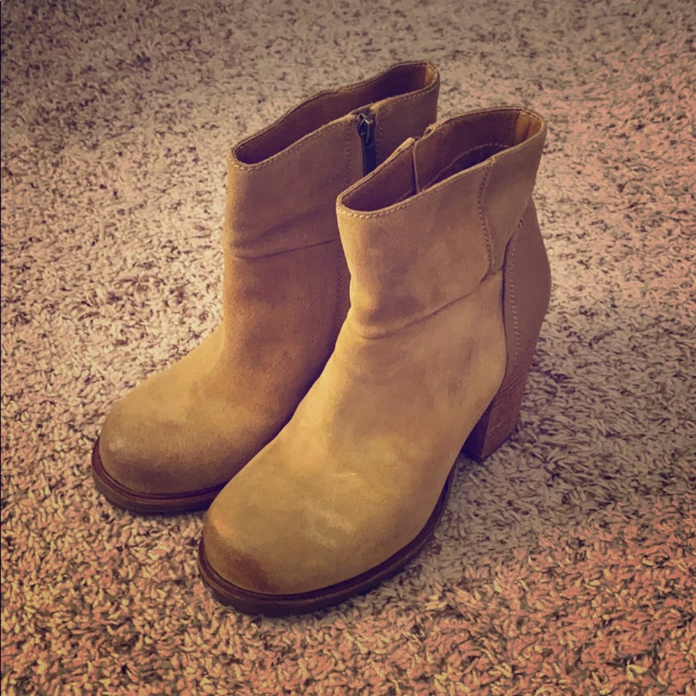 Sam Edelman Distressed Leather Anklet Boots